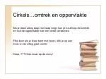 Cirkels…omtrek en oppervlakte - slide 1