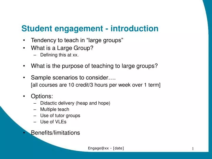 student engagement introduction