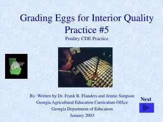 Grading Eggs for Interior Quality Practice #5 Poultry CDE Practice
