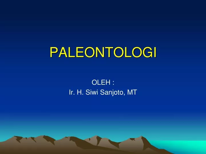 paleontologi