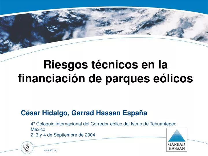 riesgos t cnicos en la financiaci n de parques e licos