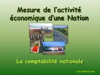 mesure de l activit conomique d une nation