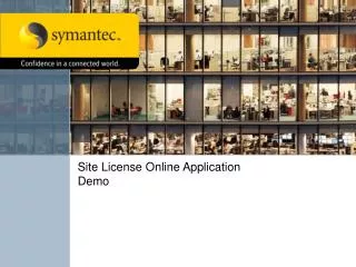 Site License Online Application Demo