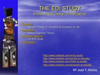 Evolution General Theory of Conditional Evolution of Life Intelligence Global Cognitive Theory Statistical research