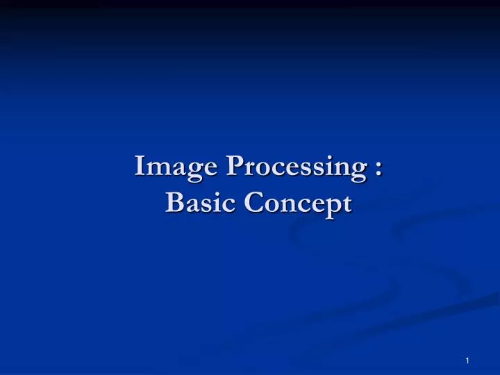 image processing basic concept