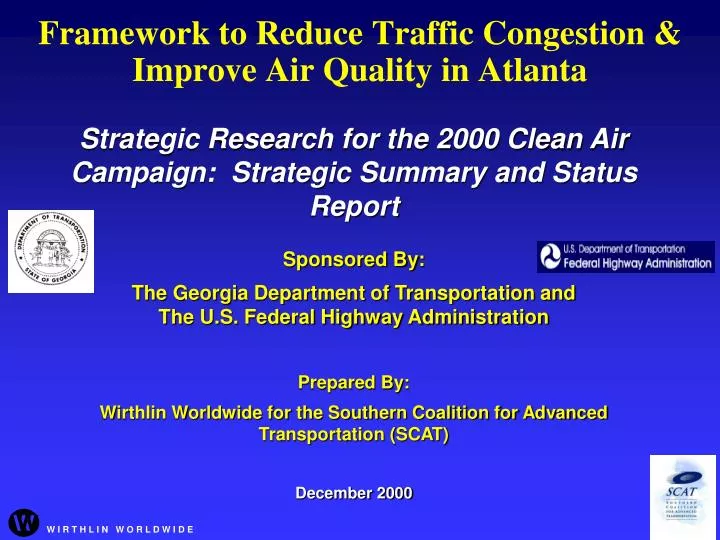 framework to reduce traffic congestion improve air quality in atlanta