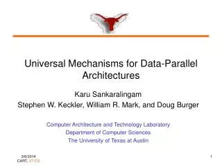 Universal Mechanisms for Data-Parallel Architectures