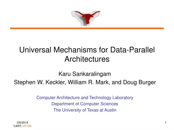 universal mechanisms for data parallel architectures