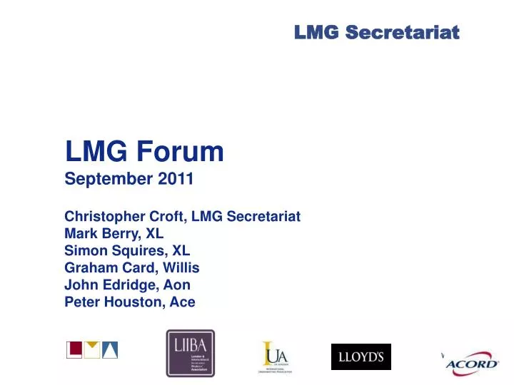 lmg forum september 2011