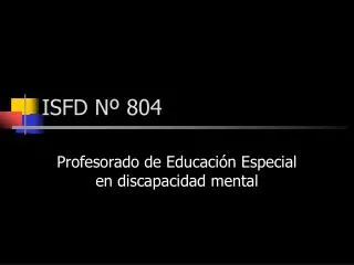 isfd n 804