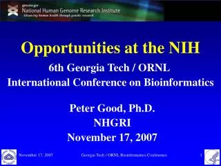 Opportunities at the NIH