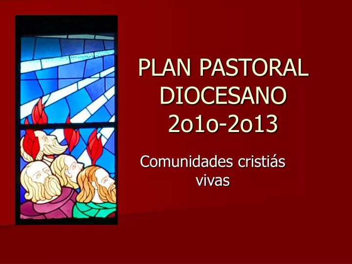 plan pastoral diocesano 2o1o 2o13