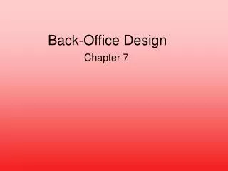 Back-Office Design