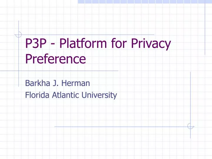 p3p platform for privacy preference