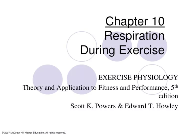 chapter 10 respiration during exercise
