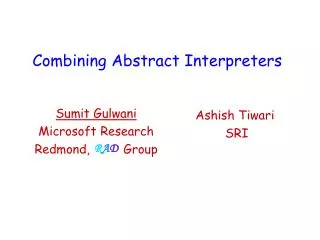 Combining Abstract Interpreters