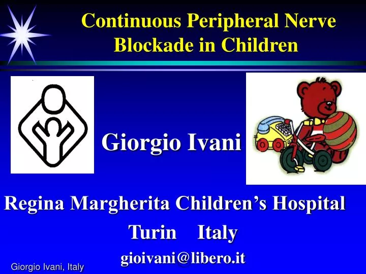 continuous peripheral nerve blockade in children