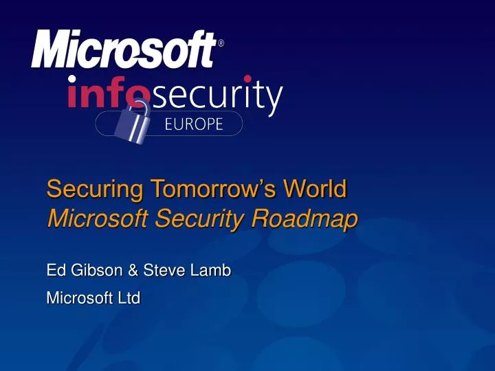 securing tomorrow s world microsoft security roadmap