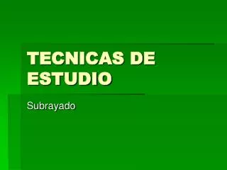 tecnicas de estudio