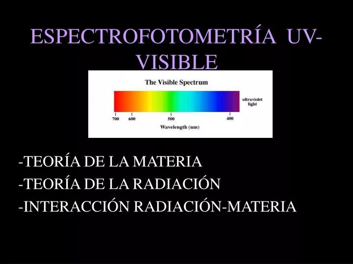 espectrofotometr a uv visible