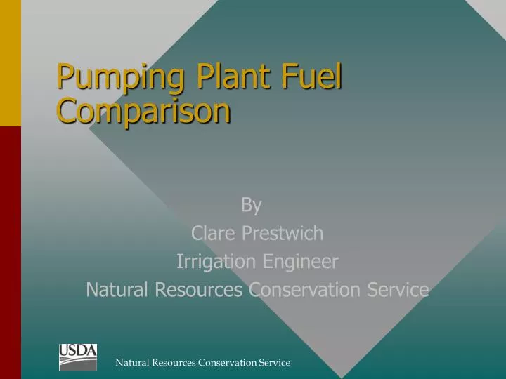 pumping plant fuel comparison