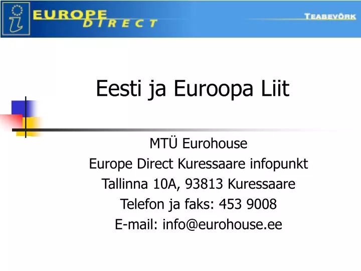 eesti ja euroopa liit