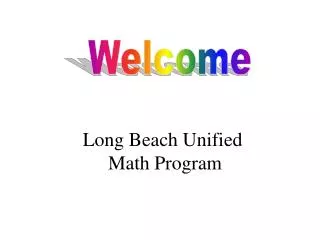 Long Beach Unified Math Program