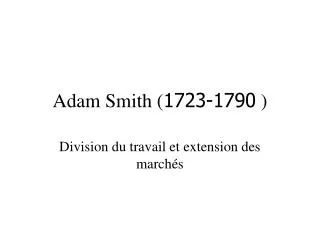 adam smith 1723 1790