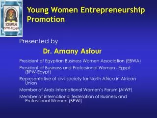Young Women Entrepreneurship Promotion