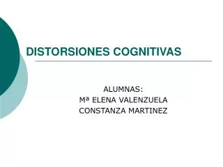 DISTORSIONES COGNITIVAS