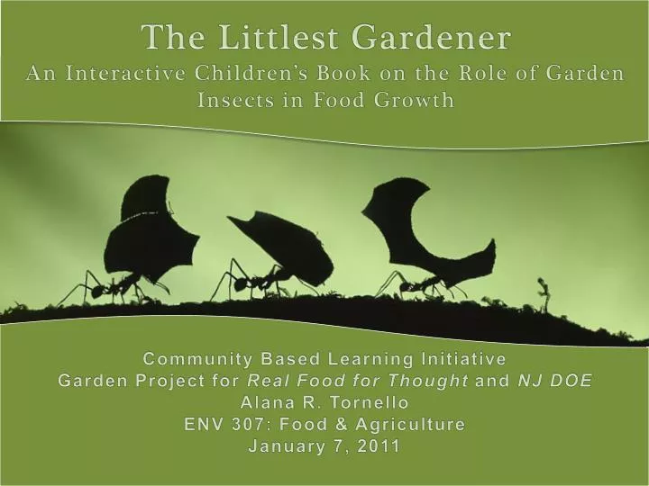 the littlest gardener an interactive children s book on the role of garden insects in food growth