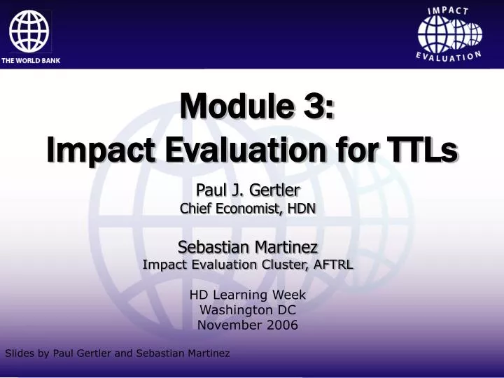 module 3 impact evaluation for ttls