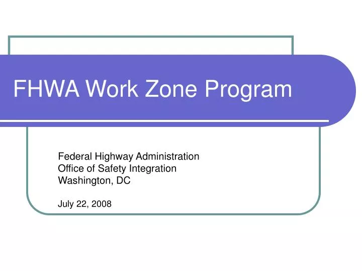 fhwa work zone program