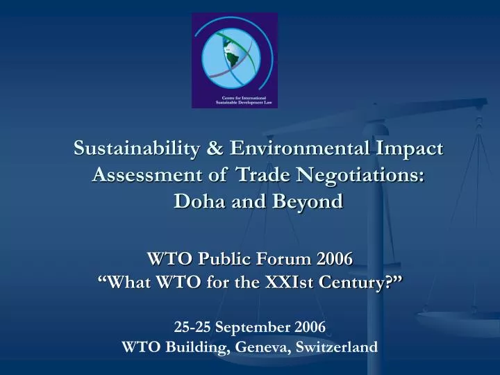 sustainability environmental impact assessment of trade negotiations doha and beyond
