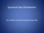 Quantum Key Distribution - slide 1