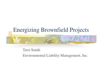 Energizing Brownfield Projects