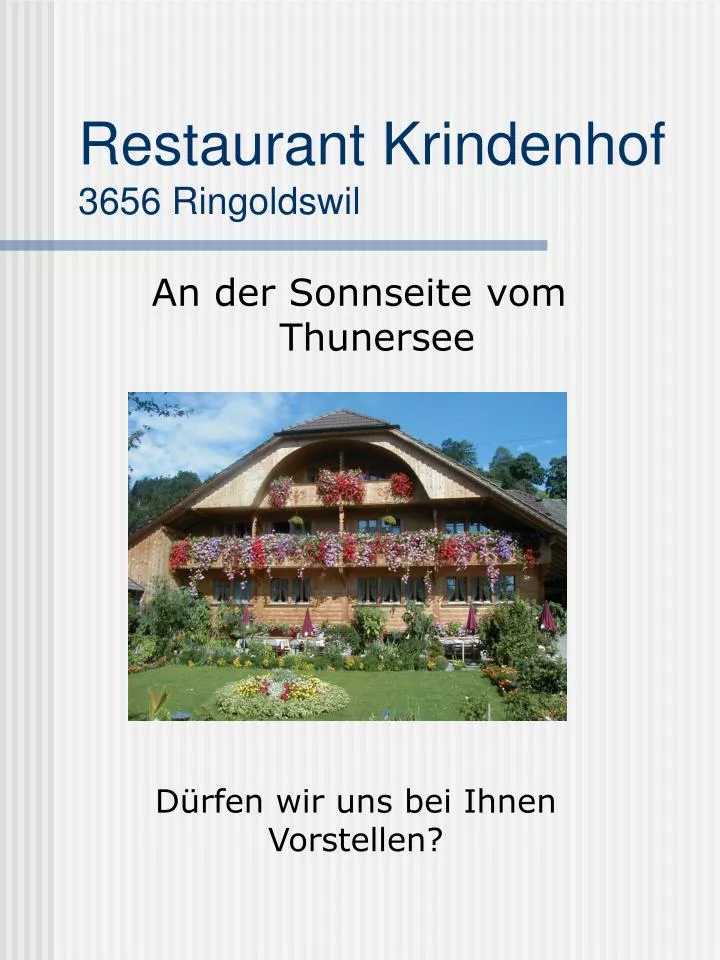 restaurant krindenhof 3656 ringoldswil
