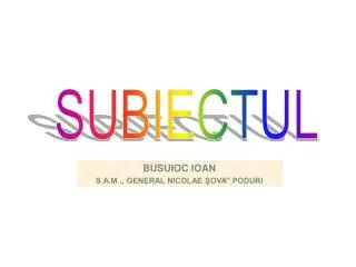 SUBIECTUL