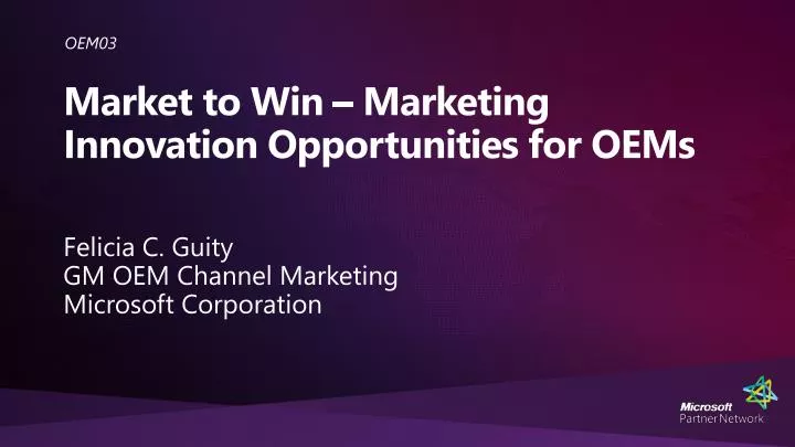 market to win marketing innovation opportunities for oems