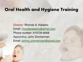 Oral Health and Hygiene Training