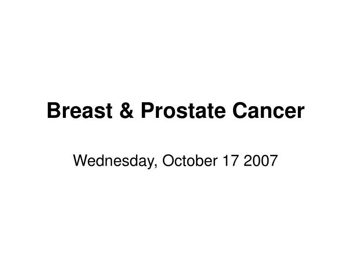 breast prostate cancer