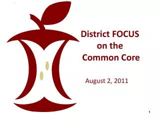 District FOCUS on the Common Core
