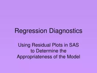 Regression Diagnostics