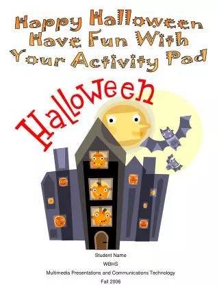 Happy Halloween Have Fun With Your Activity Pad