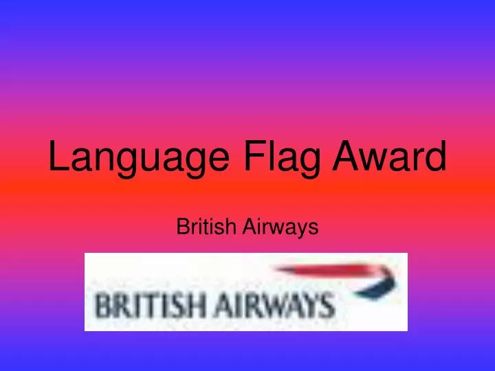 language flag award