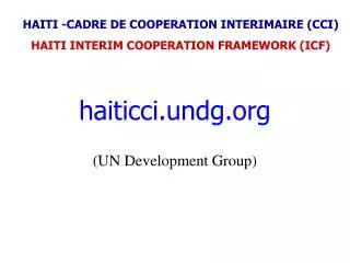 haiticci undg org