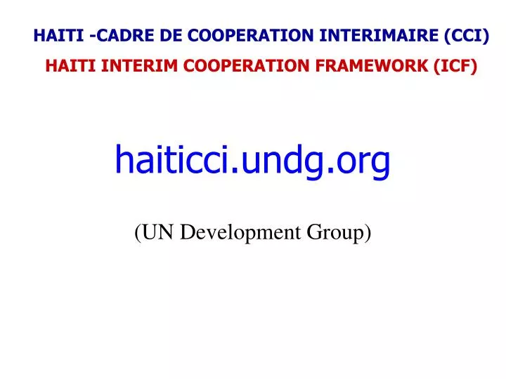 haiticci undg org