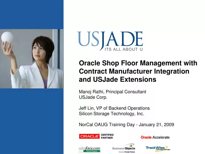 oracle shop floor management with contract manufacturer integration and usjade extensions