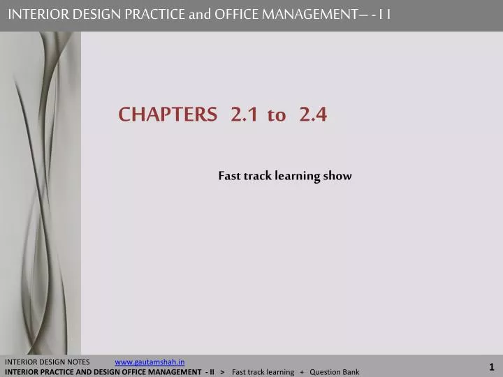 interior design practice and office management ii