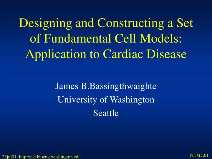 designing and constructing a set of fundamental cell models application to cardiac disease